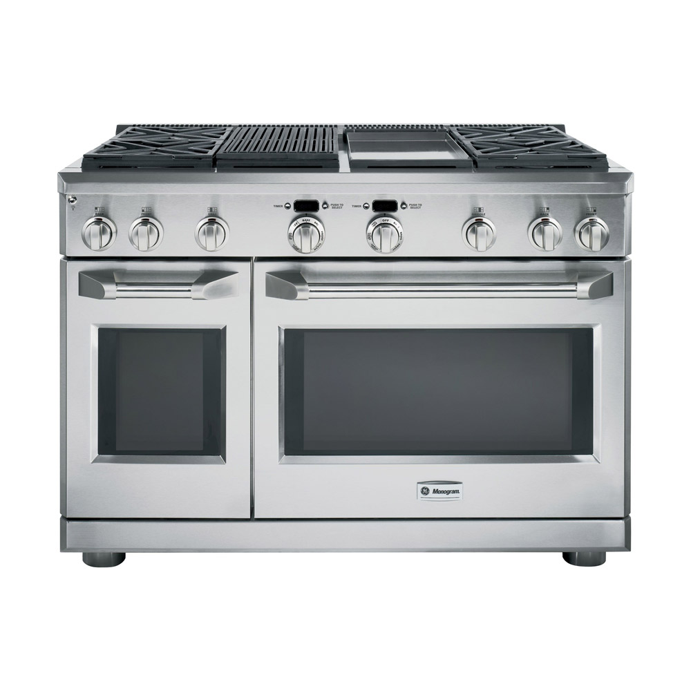 Monogram ZDP484NGPS 48 Inch Freestanding Professional Dual Fuel Range ...